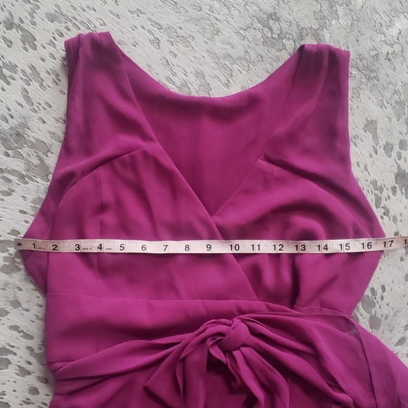 Ceremony by Joanna August Chiffon Wrap Dress SzL - Picture 5 of 7